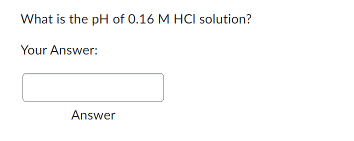 the ph of 0.001 m hcl solution is answer