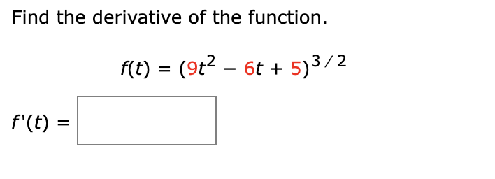 Solved Find The Derivative Of The Function. 