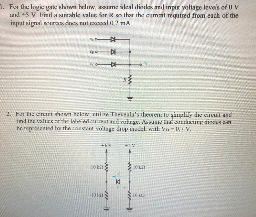 Solved 1. For the logic gate shown below, assume ideal | Chegg.com