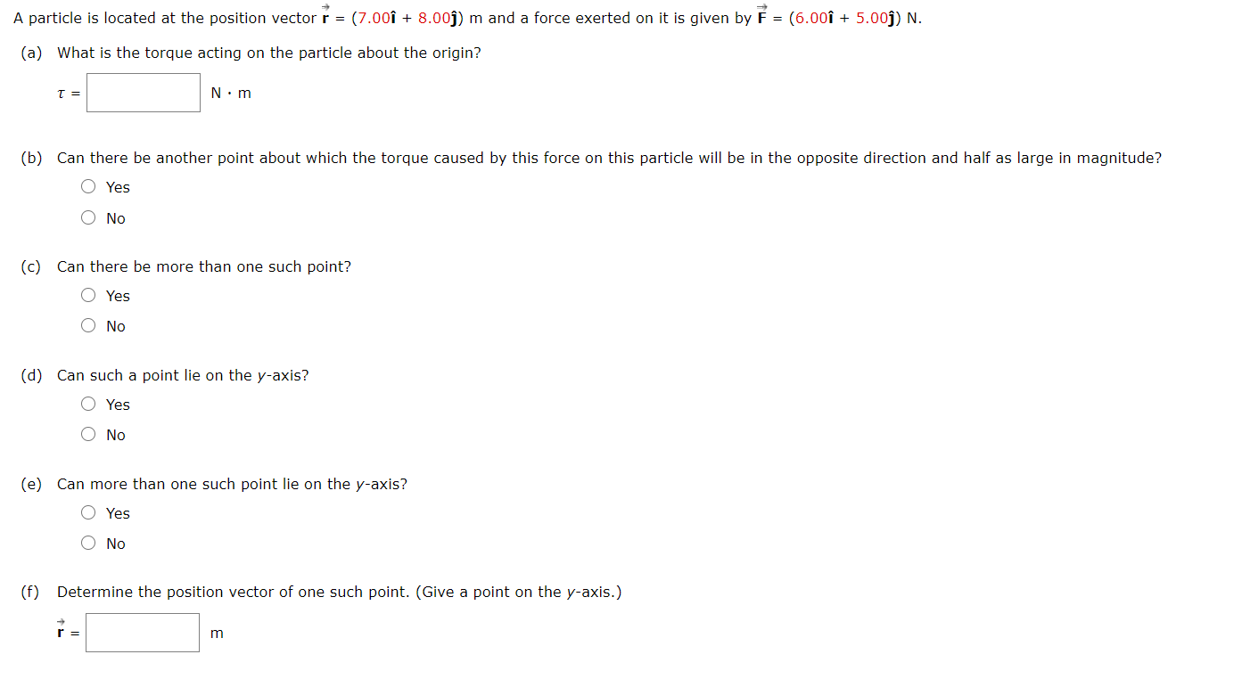 Solved A Particle Is Located At The Position Vector R Chegg Com