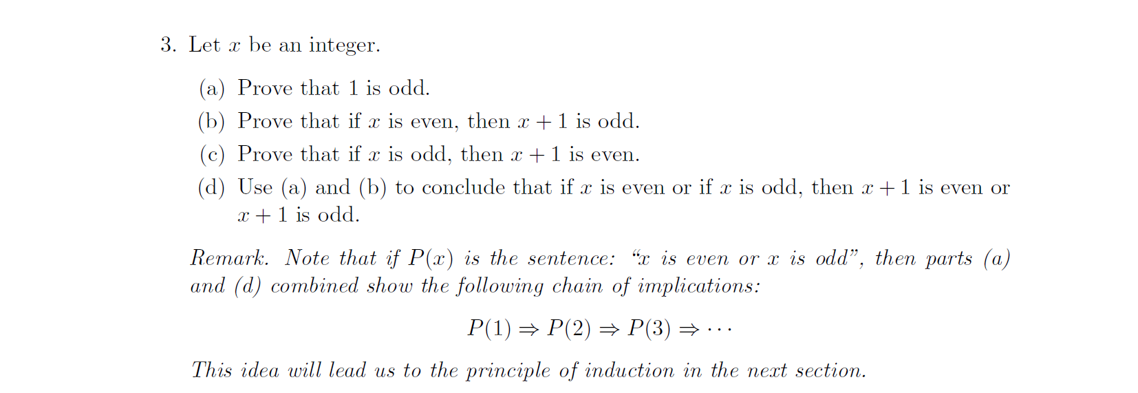 Solved 3 Let X Be An Integer A Prove That 1 Is Odd Chegg Com