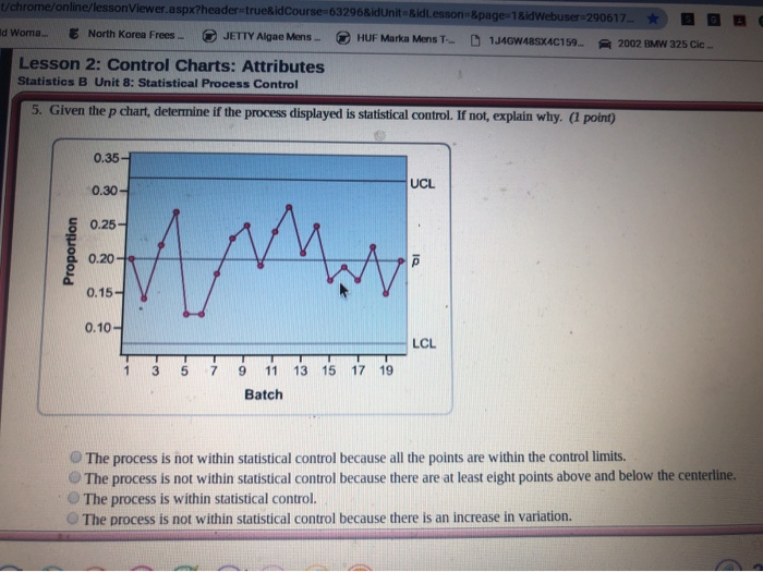 Solved X Statistics B Control Charts. Att | Chegg.com