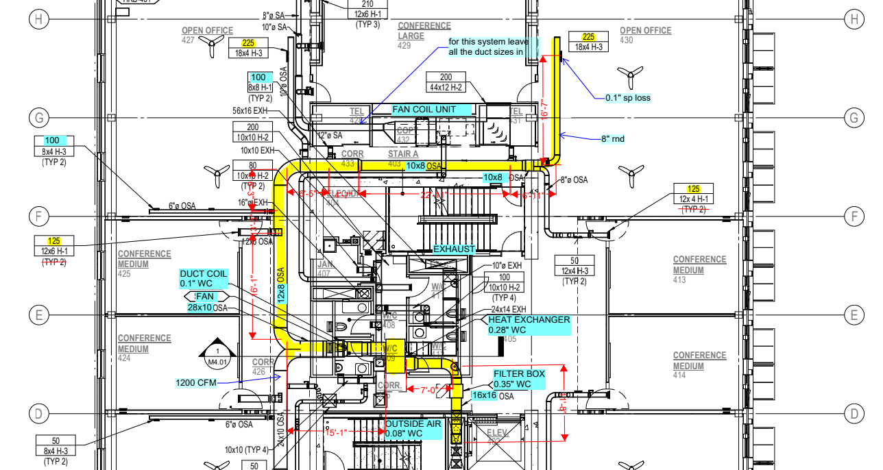 Solved Ductwork Sizing Criteria ﻿Medium pressure ductwork