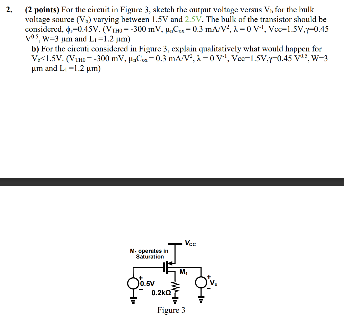 Solved Show me the steps to solve (2 ﻿points) ﻿For the | Chegg.com