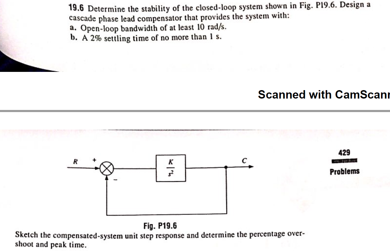 19.6 Determine the stability of the closed-loop | Chegg.com