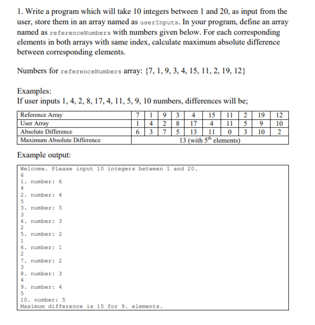 Solved 1. Write a program which will take 10 integers | Chegg.com
