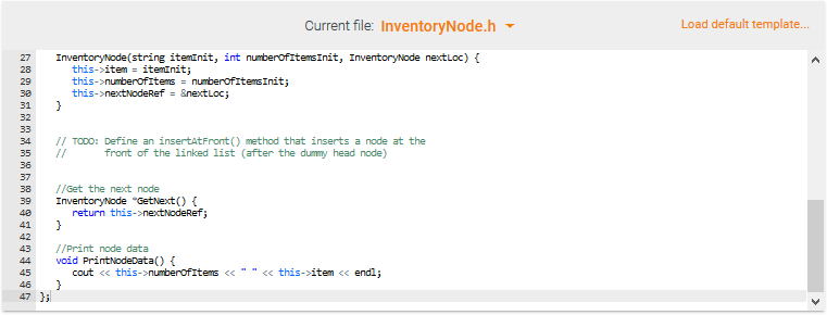 8.17 LAB: Inventory (linked lists: insert at the | Chegg.com