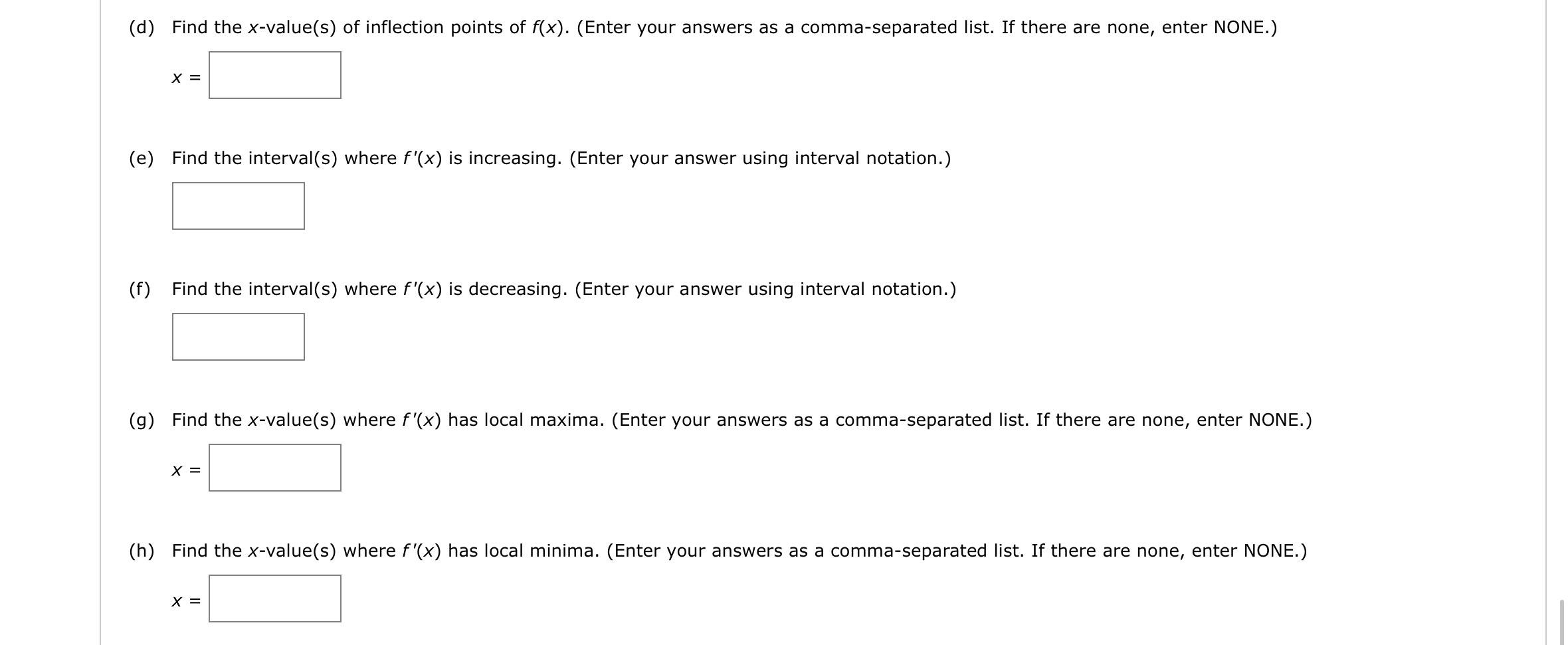 Solved Given is the graph for the second derivative of some | Chegg.com
