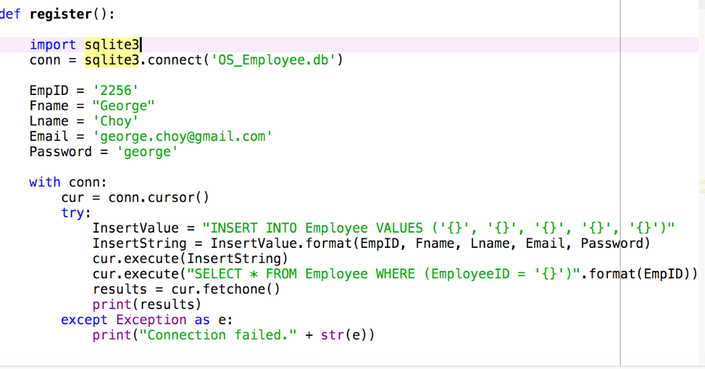 Solved Python: I need this program to be able to register | Chegg.com