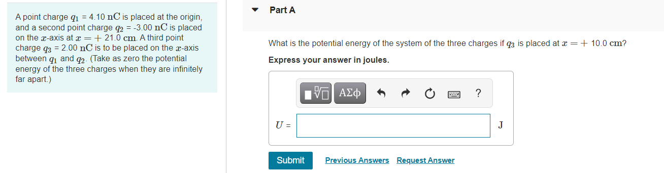 Solved Part A A point charge qı = 4.10 nC is placed at the | Chegg.com