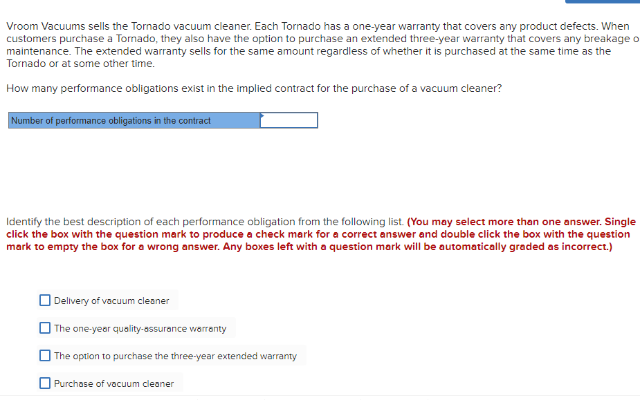 Solved Vroom Vacuums Sells The Tornado Vacuum Cleaner Each Chegg