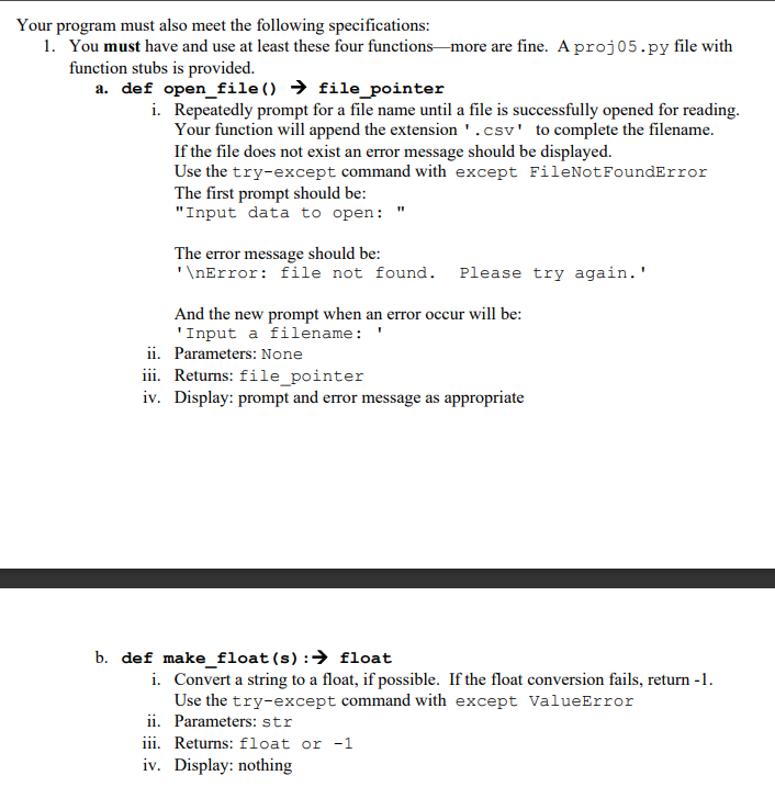 Solved Programming Project 05 This assignment is worth 45 | Chegg.com