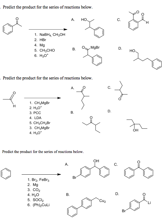 Solved Predict the product for the series of reactions below | Chegg.com