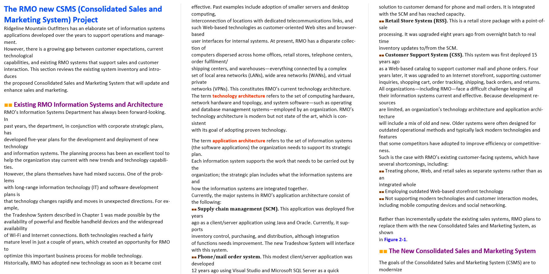 Solved Use Cases in the 