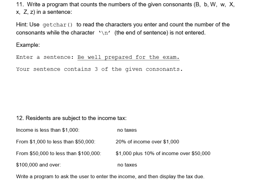 Solved 11. Write a program that counts the numbers of the | Chegg.com