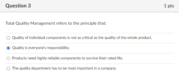 Solved Total Quality Management refers to the principle | Chegg.com