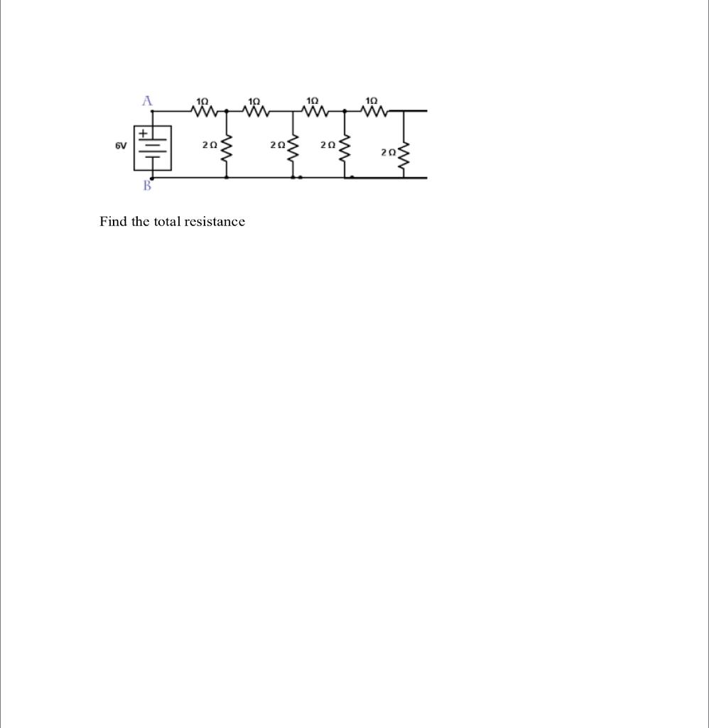 Solved Find The Total Resistance | Chegg.com