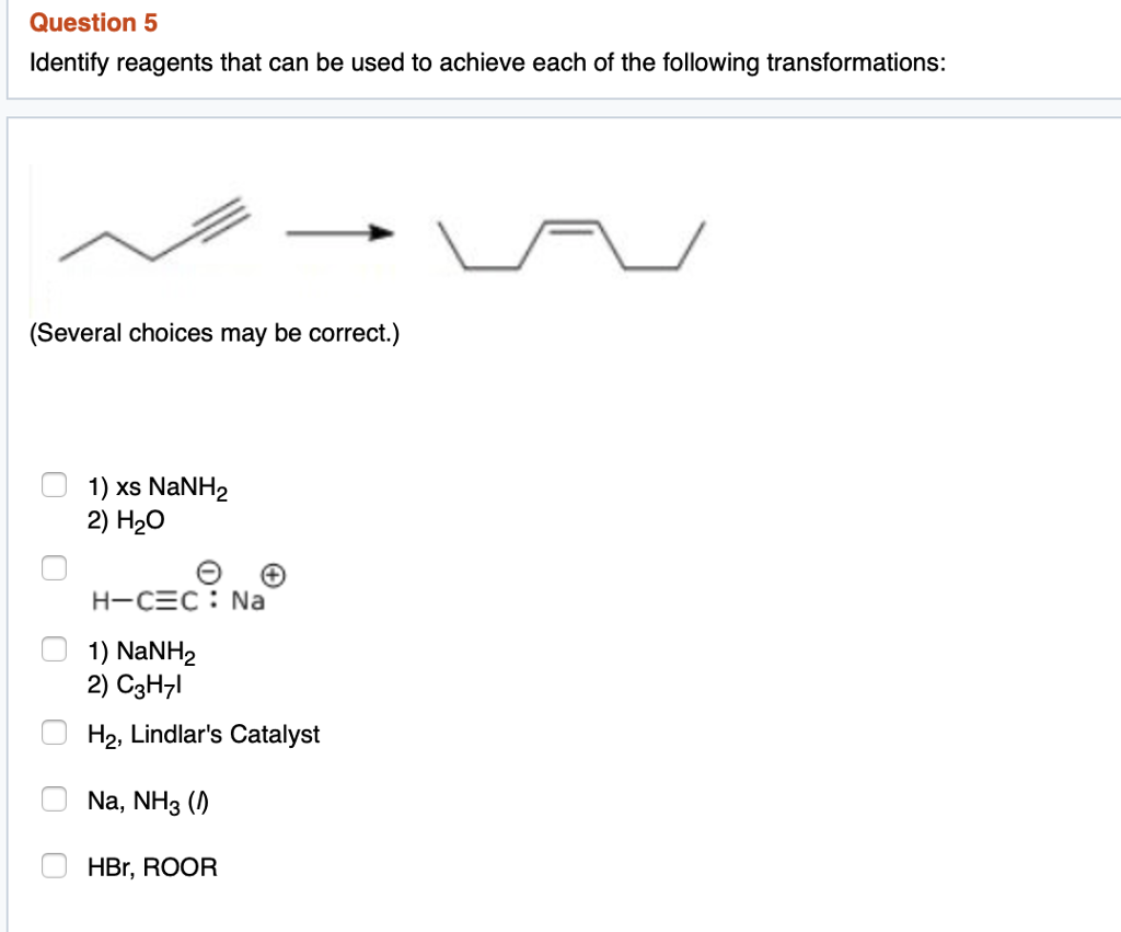 Solved Identify The Reagents To Be Used In The Following Chegg Com