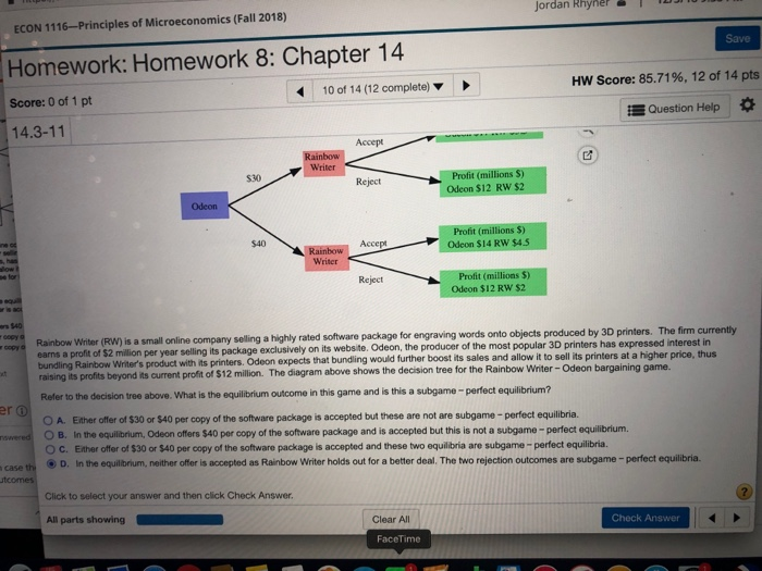 Jordan Rhyner ECON 1116-Principles of Microeconomics | Chegg.com