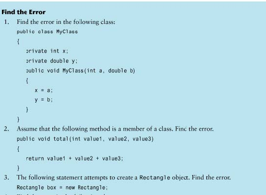 Solved Find the Error 1. Find the error in the following | Chegg.com