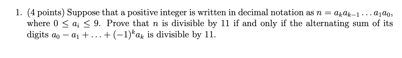 Solved 1. (4 points) Suppose that a positive integer is | Chegg.com