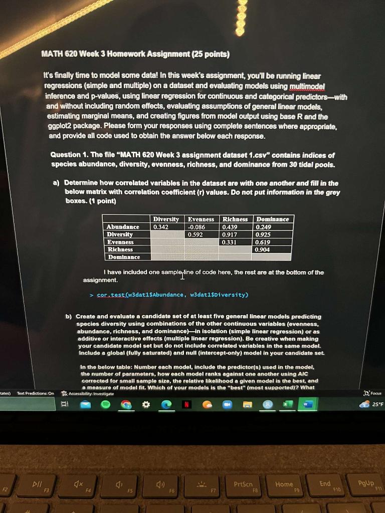 c) Create a scatterplot with a regression line based | Chegg.com