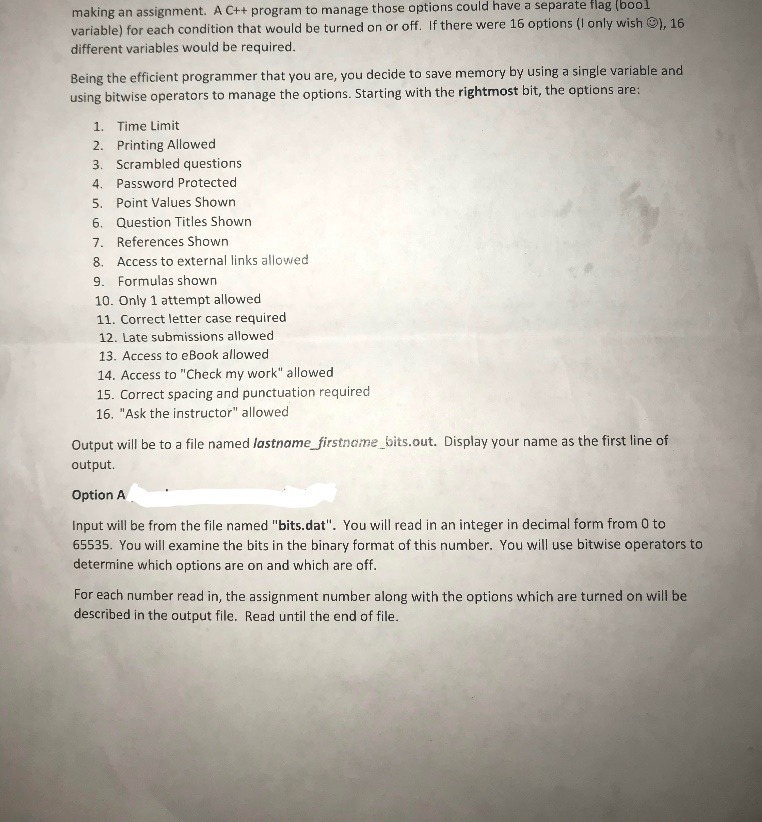 Solved making an assignment. A C++ program to manage those | Chegg.com