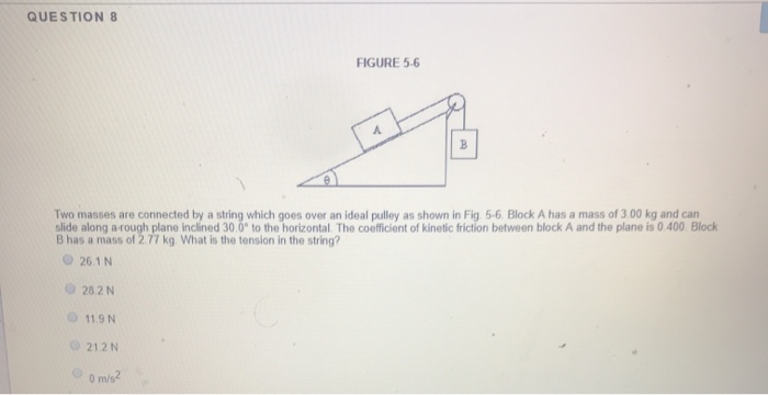 Solved QUESTION 8 FIGURE 5.6 B Two Masses Are Connected By A | Chegg.com