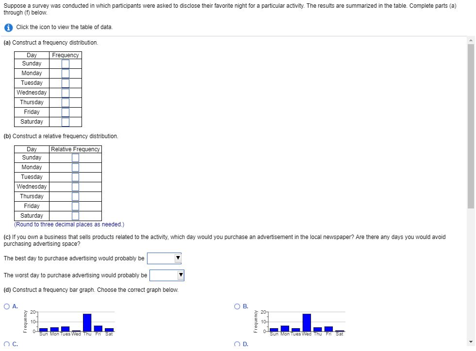 Solved Suppose A Survey Was Conducted In Which Participants | Chegg.com