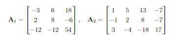 Solved For the following two matrices:Express each of the | Chegg.com