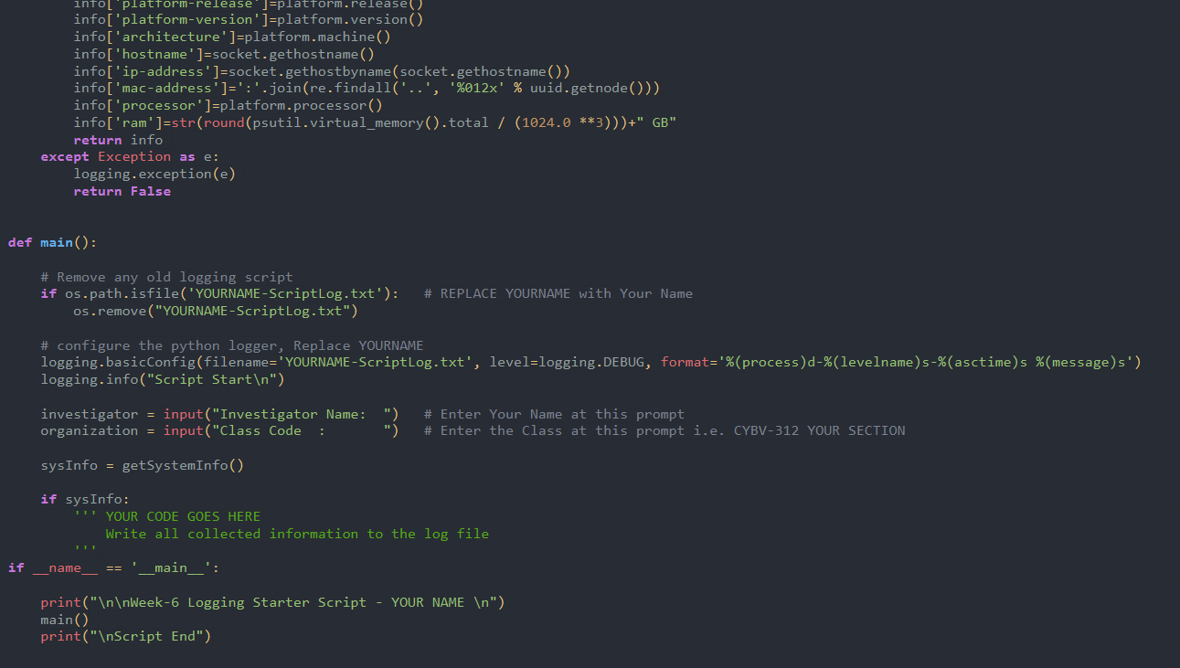 Solved Using the provided Starter Script as a baseline, you | Chegg.com