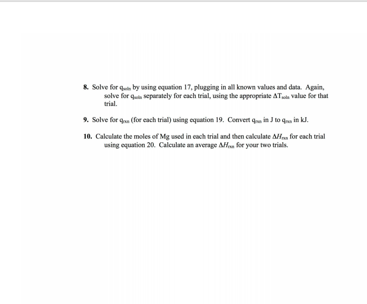 Data Set Part 1b-Heat Capacity Calorimeter. Part | Chegg.com