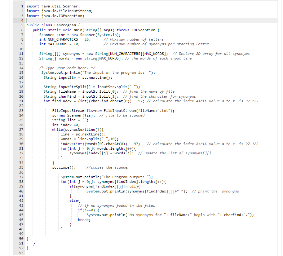 Solved Given a set of text files containing synonyms for