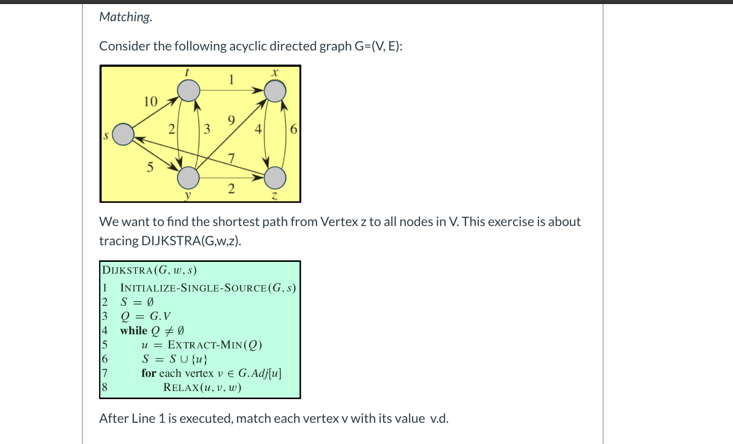 Solved Matching Consider The Following Acyclic Directed Chegg Com