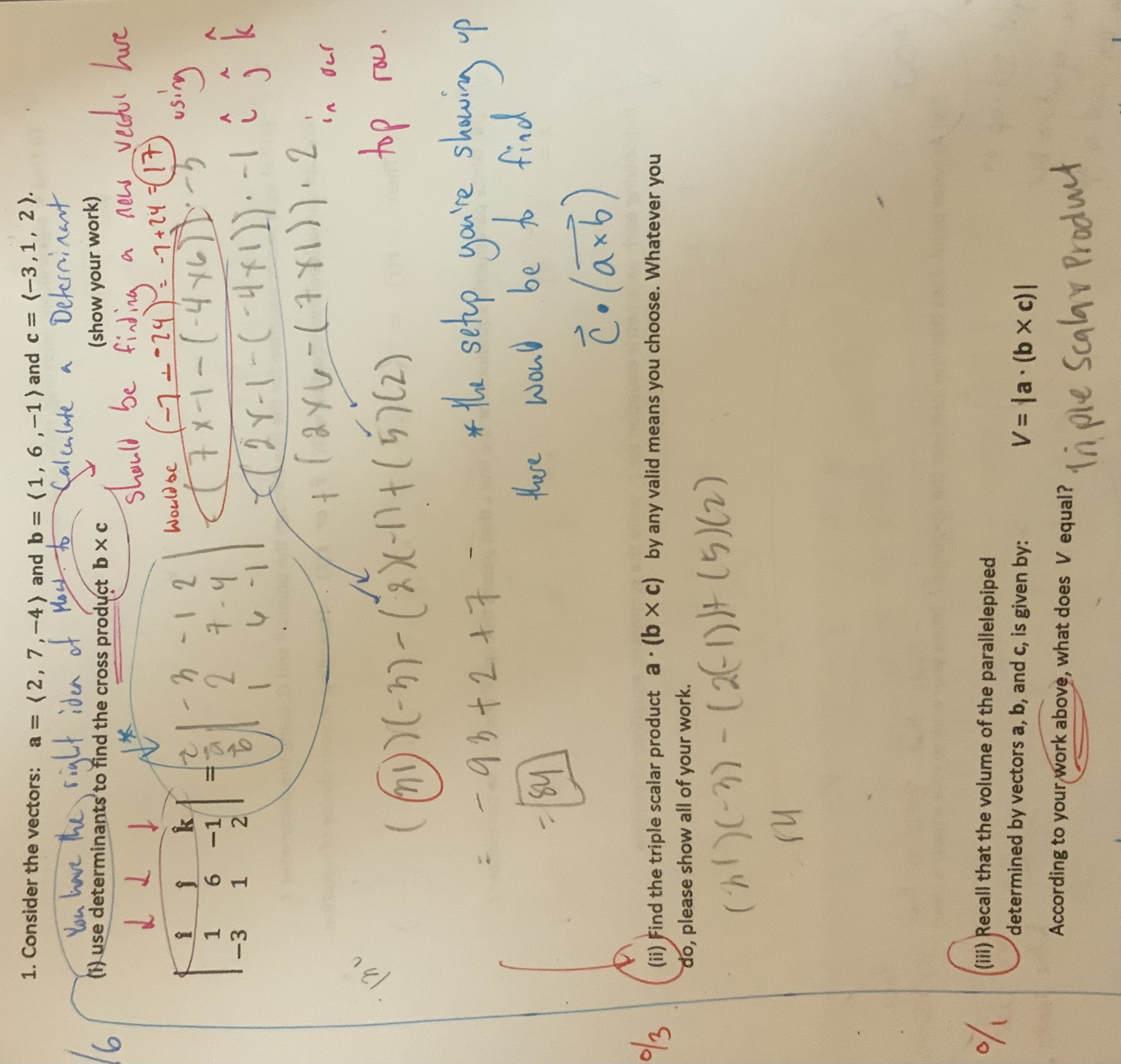 Solved 1. Consider The Vectors: A= 2,7,−4 And B= 1,6,−1 | Chegg.com