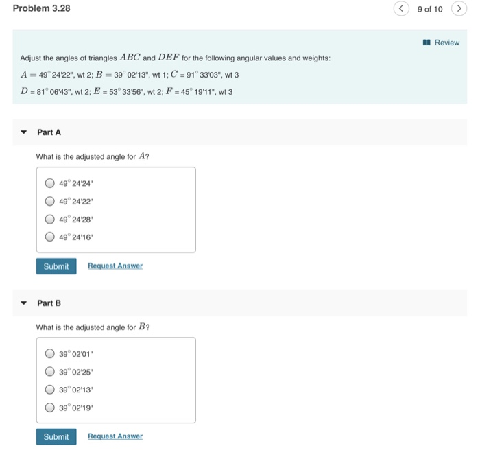 Solved Problem 3.28 9 of 10> I Review Adjust the angles of | Chegg.com
