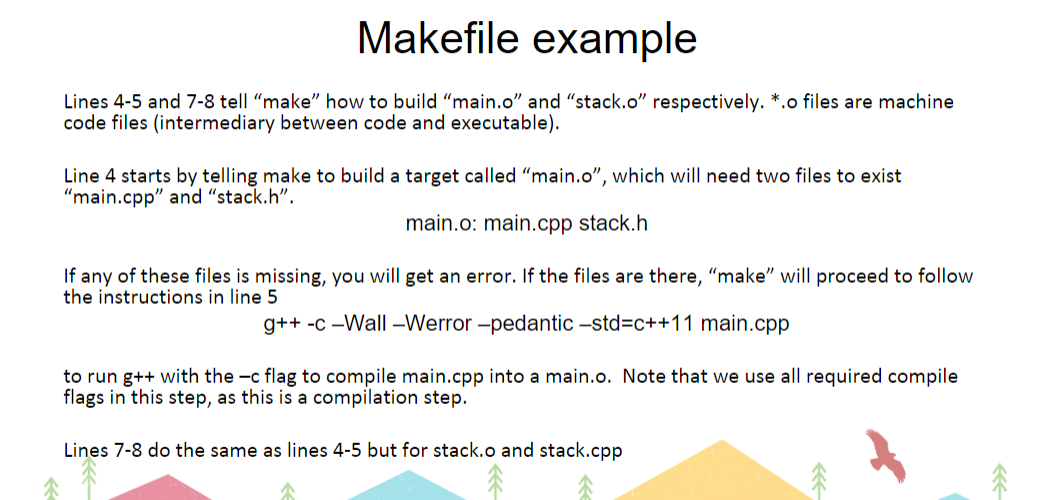 Solved Makefile example Lines 4-5 and 7-8 tell 