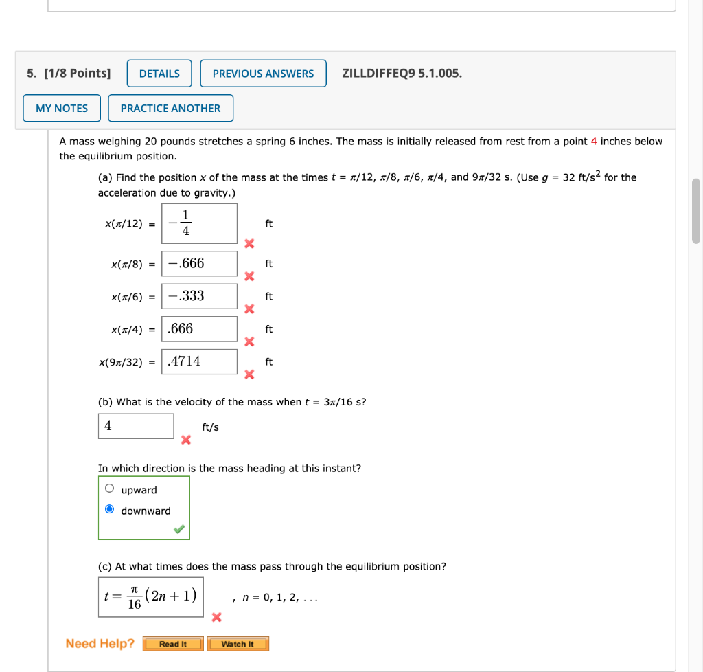 Solved 5. [1/8 Points) DETAILS PREVIOUS ANSWERS ZILLDIFFEQ9 | Chegg.com