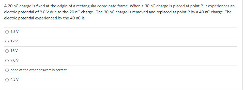 Solved A 20 nC charge is fixed at the origin of a | Chegg.com