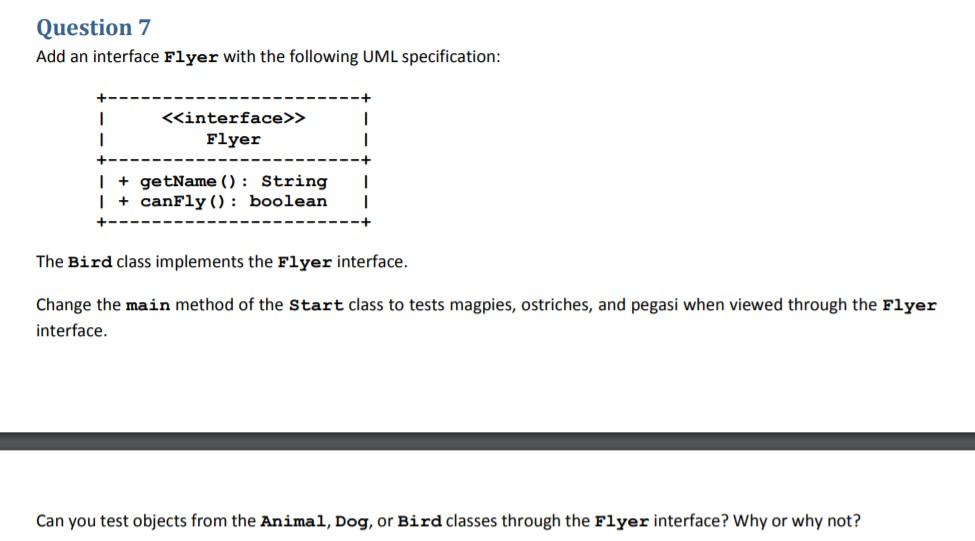 Solved Question 1 Create a class Animal with the following | Chegg.com
