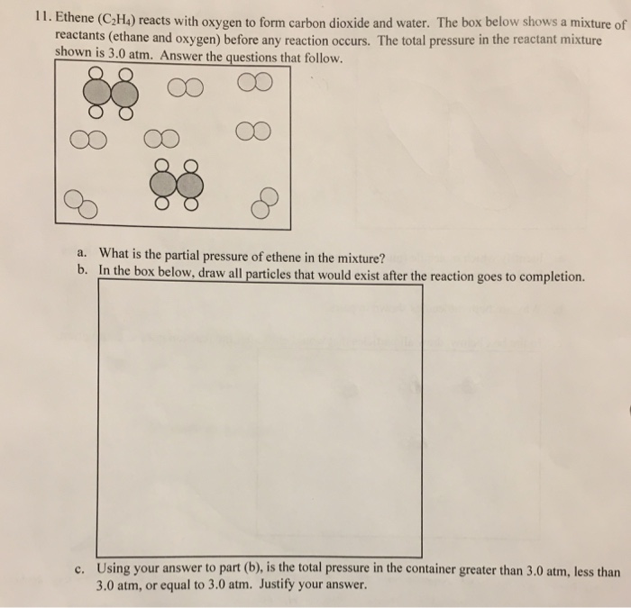 Solved 11. Ethene C H reacts with oxygen to form carbon Chegg