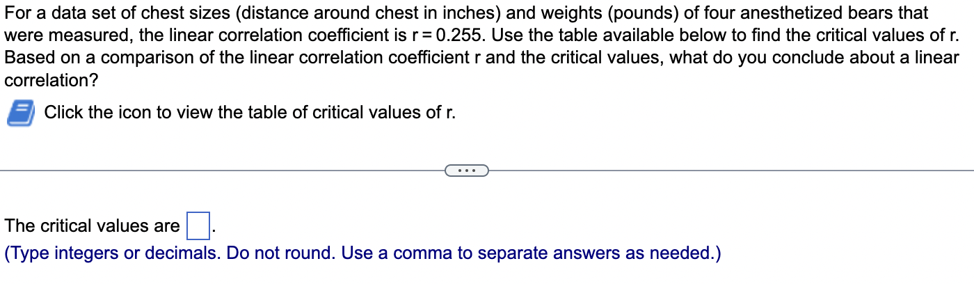 Solved For a data set of chest sizes (distance around chest | Chegg.com