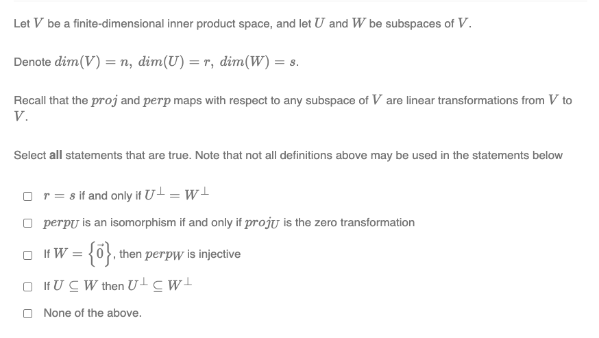 Solved Let V And W Be Fininte Dimensional Vector Spaces Chegg Com