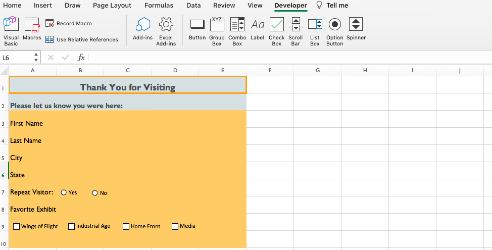 Click the Insert button (Developer tab | Controls | Chegg.com