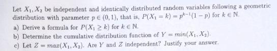 Solved Let X1,X2 Be Independent And Identically Distributed | Chegg.com