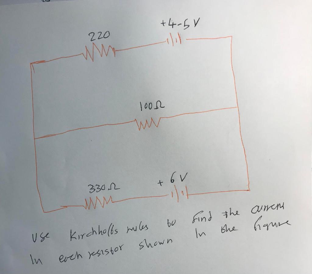 Solved +4-5V 220 loor +6V + 3302 bo sind the ausen In the | Chegg.com