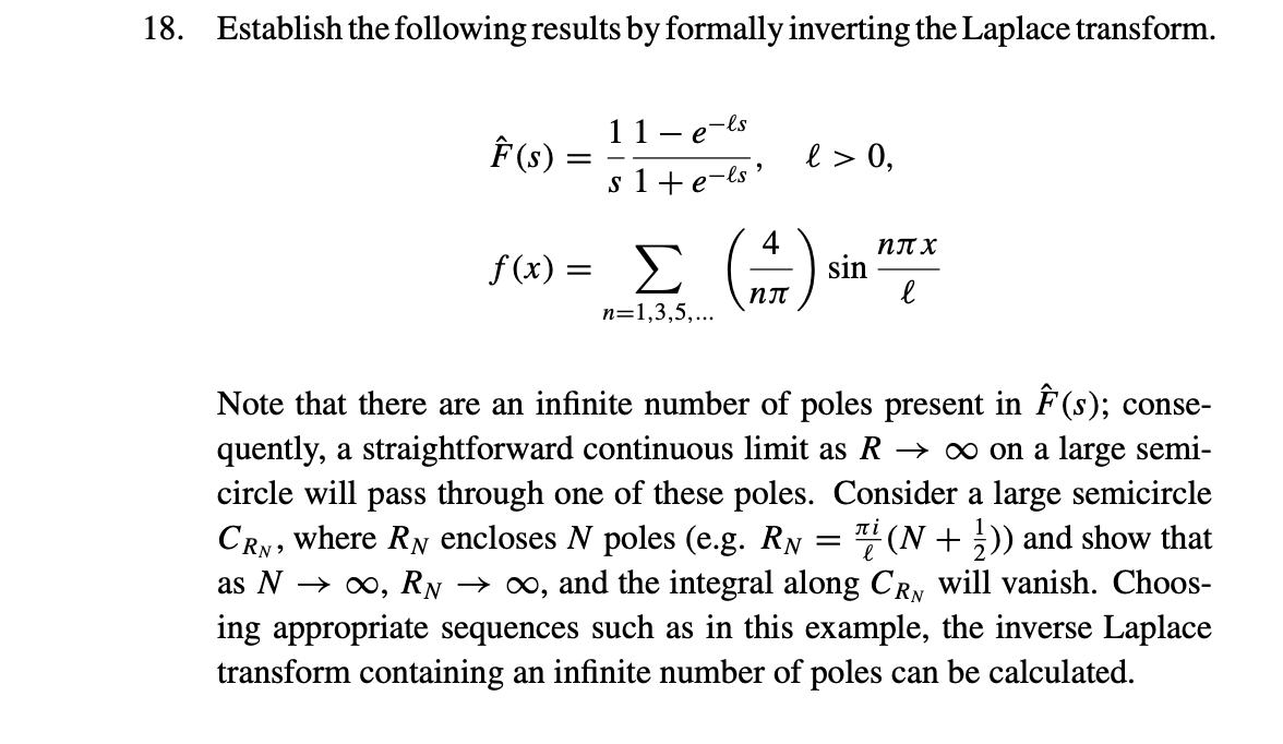 18 Establish The Following Results By Formally Chegg Com