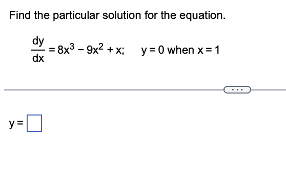 Solved Find The Particular Solution For The Equation 5979