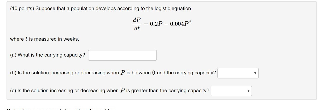 Solved (10 points) Suppose that a population develops | Chegg.com