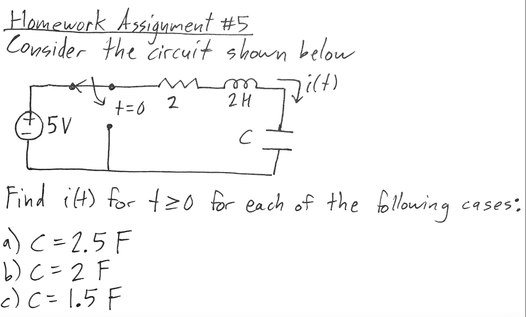 Solved Homework Assignment #5 Consider The Circuit Shown | Chegg.com